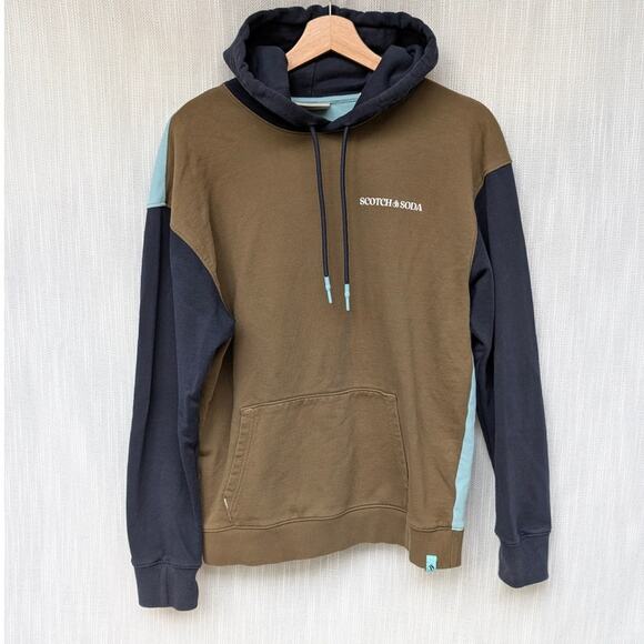 Scotch & Soda Unisex Organic Cotton Felpa Logo Hoodie, size M - Picture 2 of 8